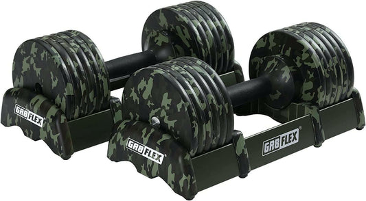 GR8FLEX Adjustable Dumbbells (Pair) 55 LB/ each