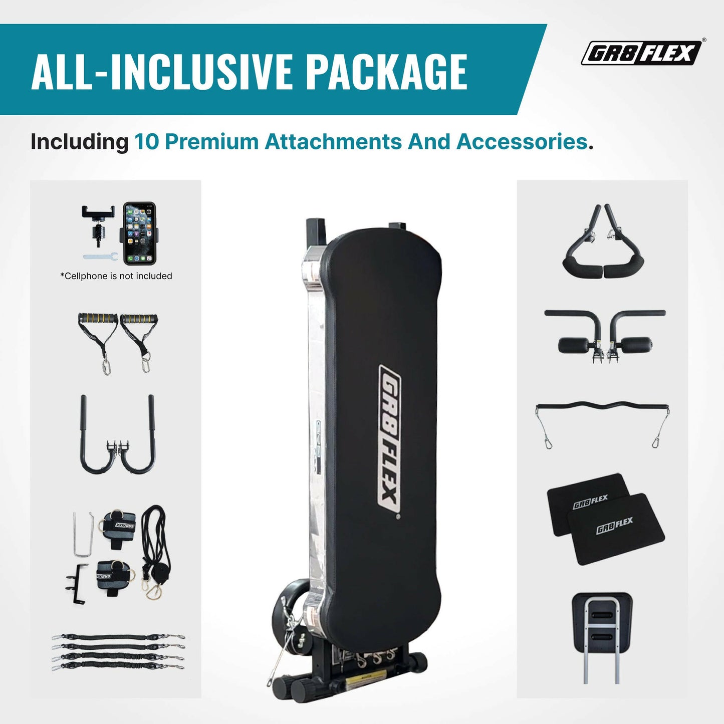 GR8FLEX Total Performance Gym - Carbon Fibre Black (Special Edition : Storage Box included)