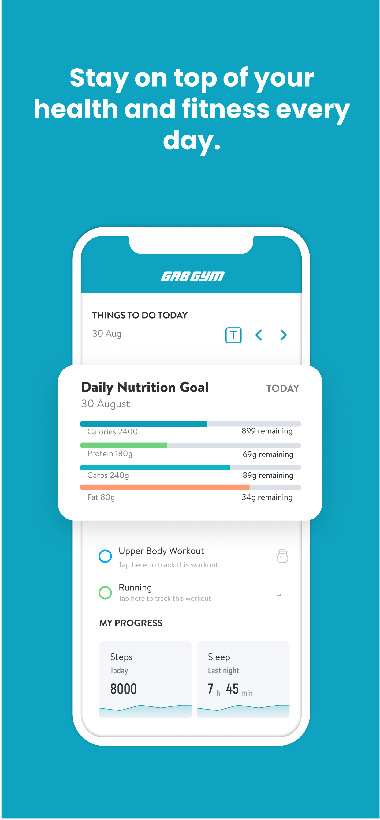 GR8 GYM – Fitness-App