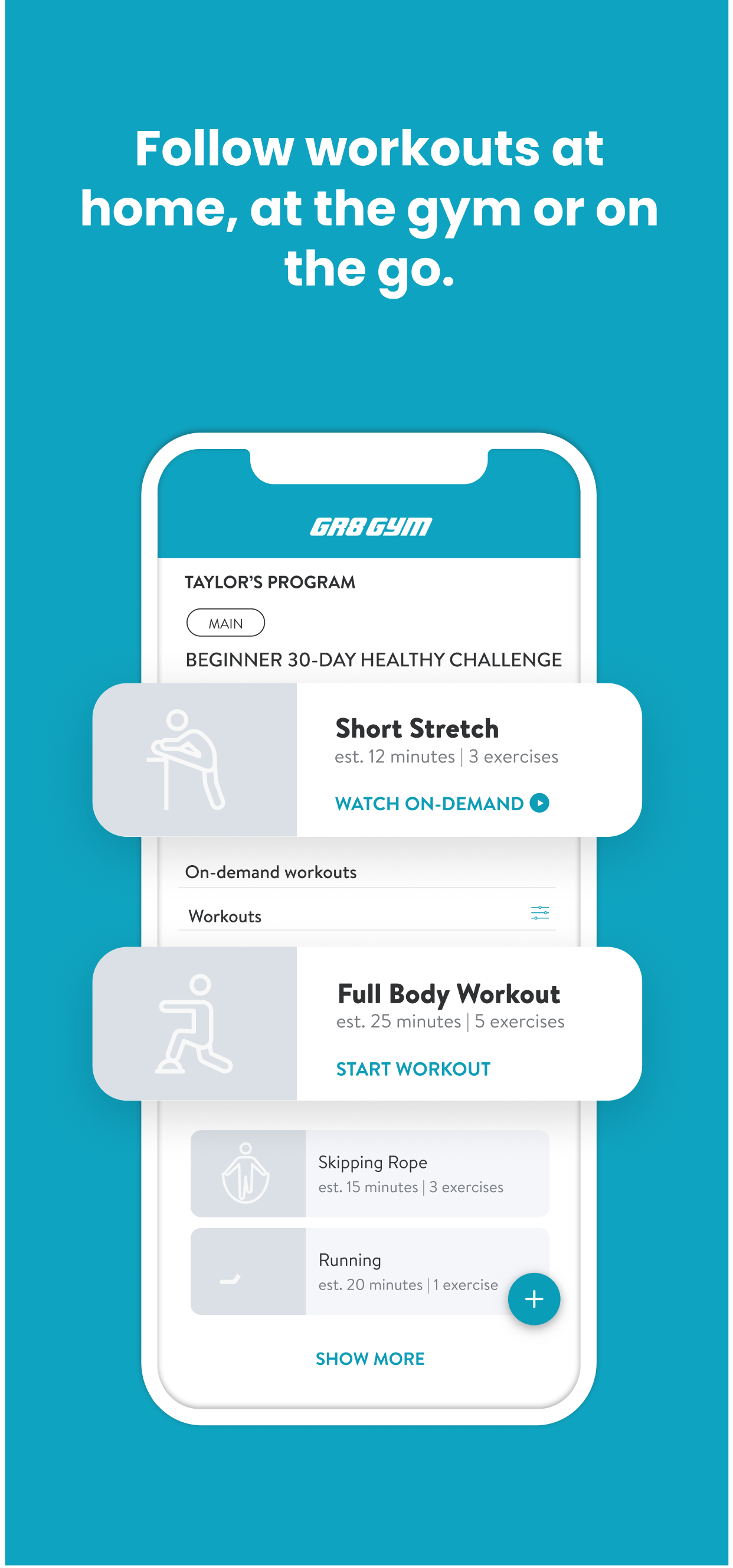 GR8 GYM – Fitness-App
